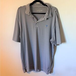 Vineyard Vines Navy and White Striped Polo Shirt